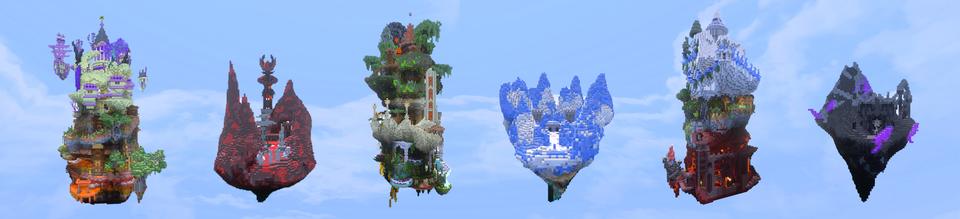 Panorama of the Minecraft Bedrock Marketplace product Skyblock Towers Adventure created by GoE-Craft.