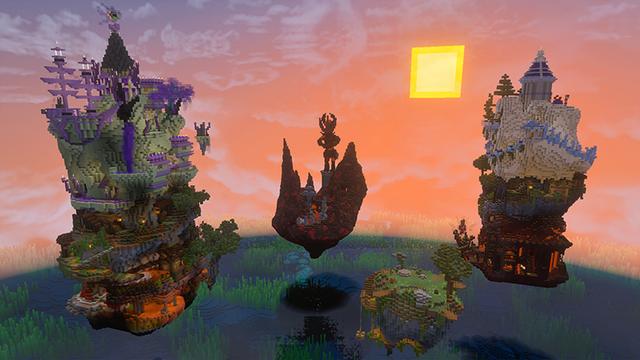 Screenshot of the Minecraft Bedrock Marketplace product Skyblock Towers Adventure created by GoE-Craft.