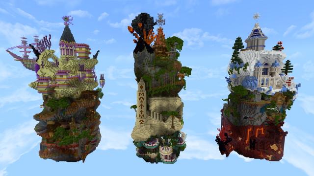 Screenshot of the Minecraft Bedrock Marketplace product Skyblock Towers Adventure created by GoE-Craft.