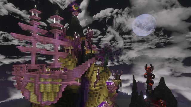 Screenshot of the Minecraft Bedrock Marketplace product Skyblock Towers Adventure created by GoE-Craft.