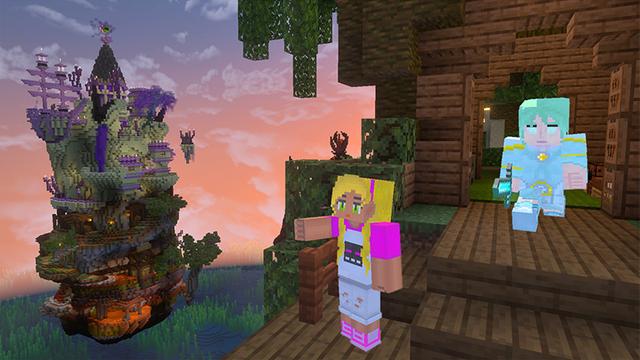 Screenshot of the Minecraft Bedrock Marketplace product Skyblock Towers Adventure created by GoE-Craft.