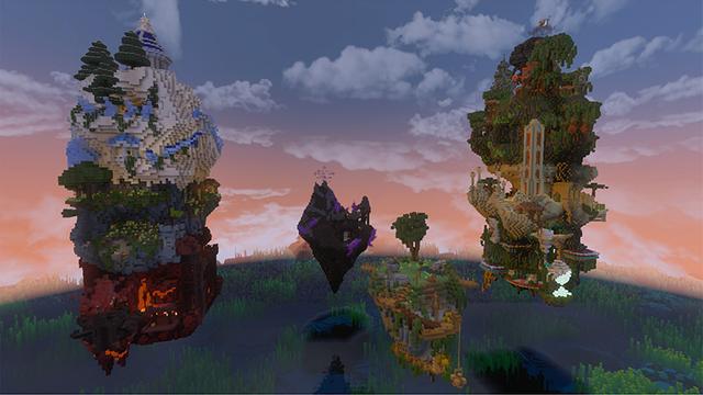 Screenshot of the Minecraft Bedrock Marketplace product Skyblock Towers Adventure created by GoE-Craft.