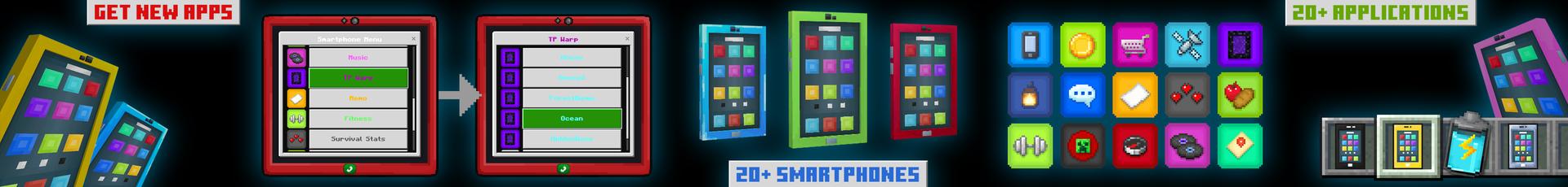 Panorama of the Minecraft Bedrock Marketplace product Smartphones Add-On created by GoE-Craft.