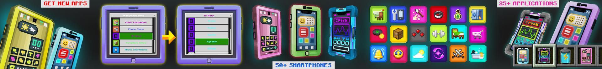 Panorama of the Minecraft Bedrock Marketplace product Smartphones Add-On created by GoE-Craft.