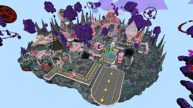 Screenshot of the Minecraft Bedrock Marketplace product Space City created by GoE-Craft.