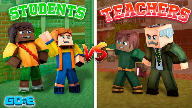 Thumbnail of the Minecraft Bedrock Marketplace product Students vs. Teachers created by GoE-Craft.
