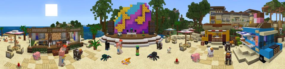 Panorama of the Minecraft Bedrock Marketplace product Summer Mobs created by GoE-Craft.