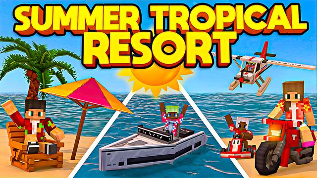 Thumbnail of the Minecraft Bedrock Marketplace product Summer Tropical Resort created by GoE-Craft.