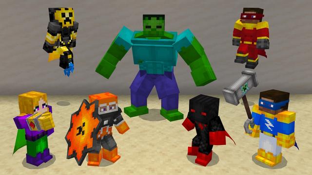 Screenshot of the Minecraft Bedrock Marketplace product Superhero Morphs created by GoE-Craft.