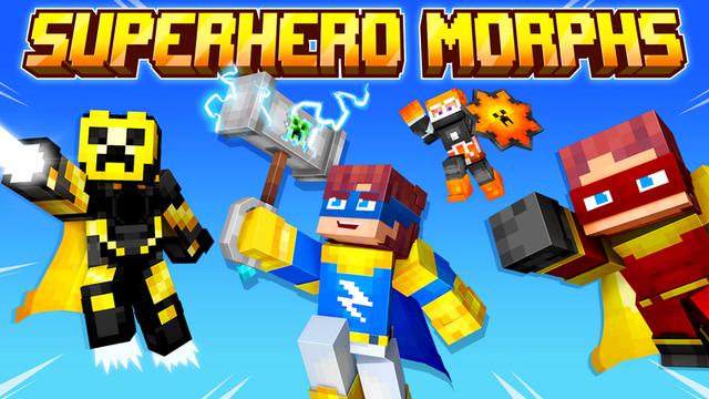 Thumbnail of the Minecraft Bedrock Marketplace product Superhero Morphs created by GoE-Craft.