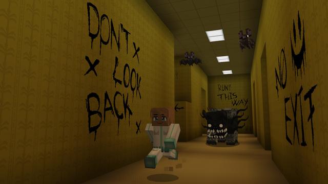 Screenshot of the Minecraft Bedrock Marketplace product The Backrooms Bunker created by GoE-Craft.