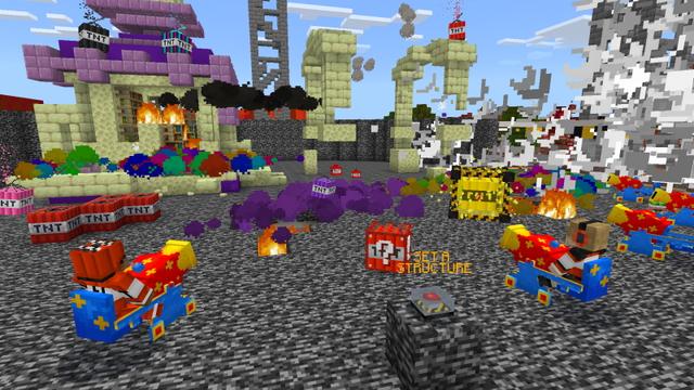 Screenshot of the Minecraft Bedrock Marketplace product TNT Mansion created by GoE-Craft.