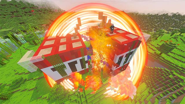 Screenshot of the Minecraft Bedrock Marketplace product TNT+ Add-On created by GoE-Craft.