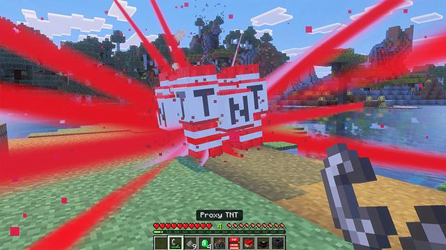 Screenshot of the Minecraft Bedrock Marketplace product TNT+ Add-On created by GoE-Craft.