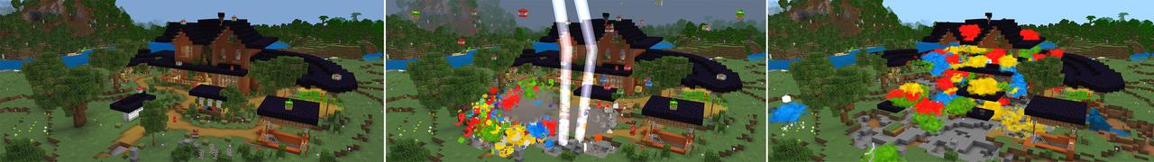Panorama of the Minecraft Bedrock Marketplace product TNT Rain created by GoE-Craft.