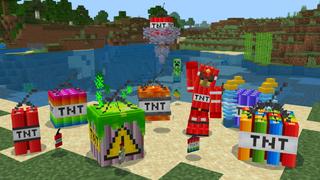 Screenshot of the Minecraft Bedrock Marketplace product TNT Rain created by GoE-Craft.
