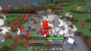 Screenshot of the Minecraft Bedrock Marketplace product TNT Rain created by GoE-Craft.