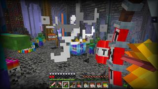 Screenshot of the Minecraft Bedrock Marketplace product TNT Rain created by GoE-Craft.