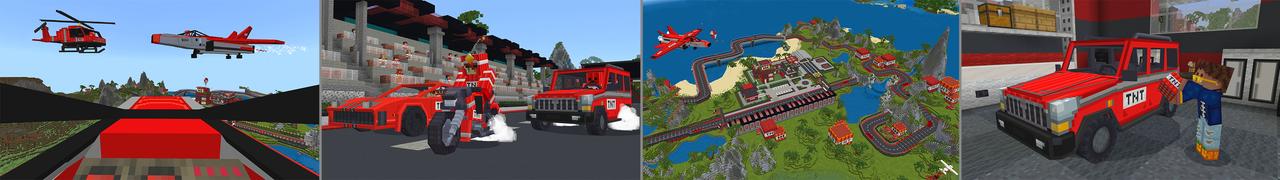 Panorama of the Minecraft Bedrock Marketplace product TNT Vehicle created by GoE-Craft.