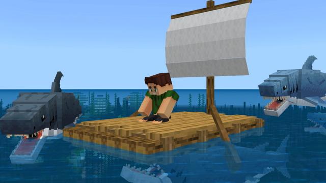 Screenshot of the Minecraft Bedrock Marketplace product UHC Raft Survival created by GoE-Craft.