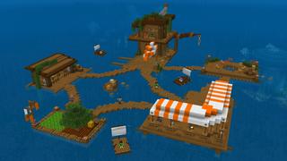 Screenshot of the Minecraft Bedrock Marketplace product UHC Raft Survival created by GoE-Craft.