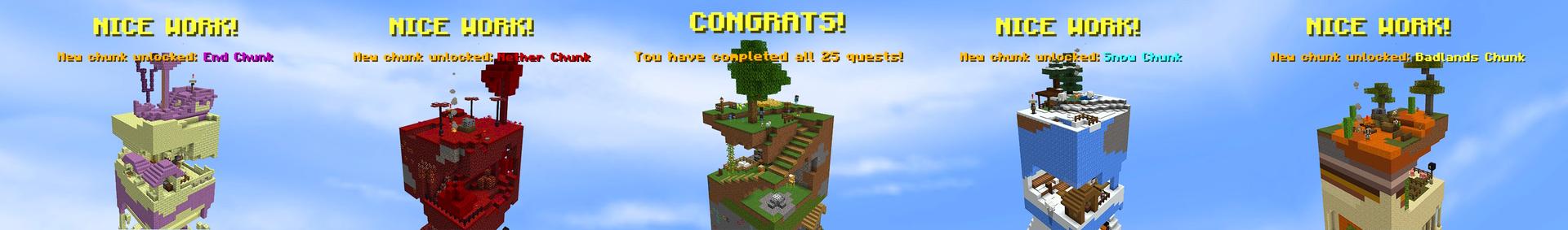 Panorama of the Minecraft Bedrock Marketplace product Ultimate One Chunk created by GoE-Craft.