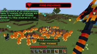 Screenshot of the Minecraft Bedrock Marketplace product Ultimate OP Pickaxe created by GoE-Craft.