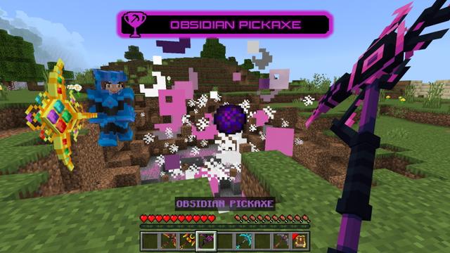 Screenshot of the Minecraft Bedrock Marketplace product Ultimate OP Pickaxe created by GoE-Craft.