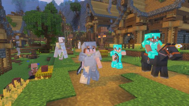 Screenshot of the Minecraft Bedrock Marketplace product Village in a Hole created by GoE-Craft.