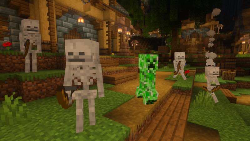 Screenshot of the Minecraft Bedrock Marketplace product Village in a Hole created by GoE-Craft.