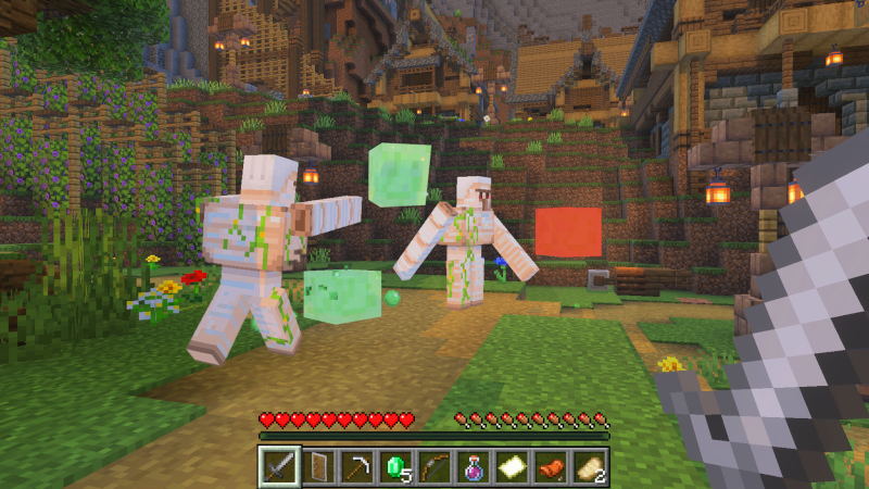 Screenshot of the Minecraft Bedrock Marketplace product Village in a Hole created by GoE-Craft.