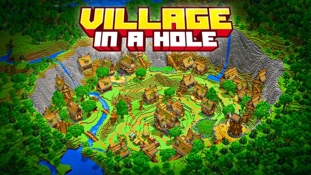 Thumbnail of the Minecraft Bedrock Marketplace product Village in a Hole created by GoE-Craft.