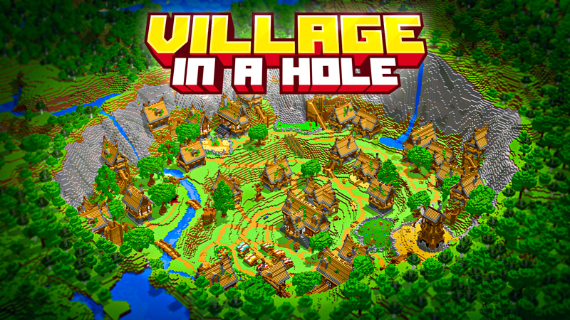 Thumbnail of the Minecraft Bedrock Marketplace product Village in a Hole created by GoE-Craft.