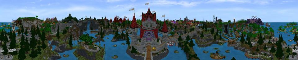 Panorama of the Minecraft Bedrock Marketplace product Village Kingdom created by GoE-Craft.