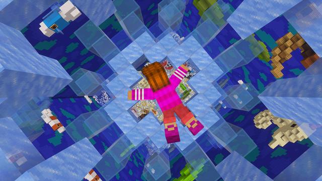 Screenshot of the Minecraft Bedrock Marketplace product Winter Droppers created by GoE-Craft.