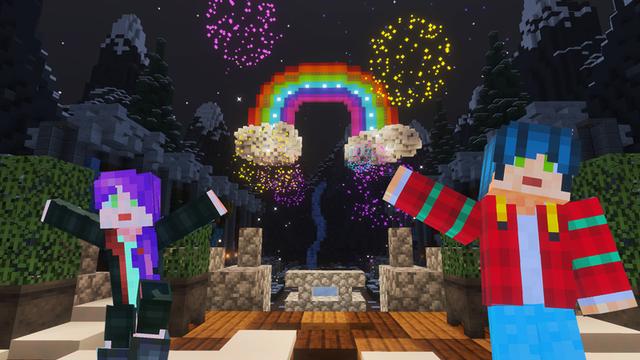 Screenshot of the Minecraft Bedrock Marketplace product Winter Droppers created by GoE-Craft.
