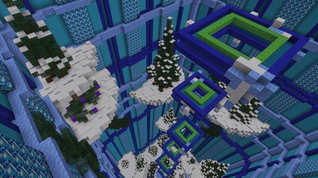 Screenshot of the Minecraft Bedrock Marketplace product Winter Droppers created by GoE-Craft.