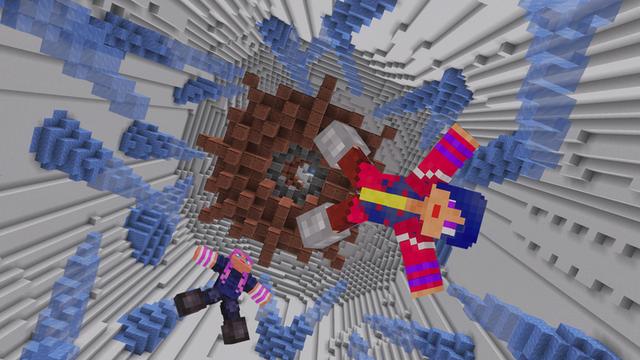 Screenshot of the Minecraft Bedrock Marketplace product Winter Droppers created by GoE-Craft.