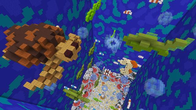 Screenshot of the Minecraft Bedrock Marketplace product Winter Droppers created by GoE-Craft.