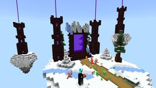 Screenshot of the Minecraft Bedrock Marketplace product Winter Skyblock created by GoE-Craft.