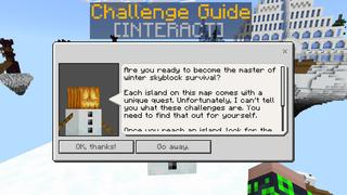 Screenshot of the Minecraft Bedrock Marketplace product Winter Skyblock created by GoE-Craft.