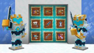 Screenshot of the Minecraft Bedrock Marketplace product Winter Weapons created by GoE-Craft.