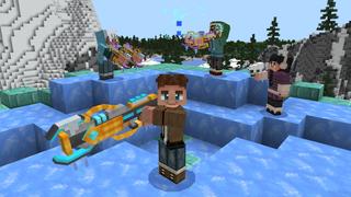 Screenshot of the Minecraft Bedrock Marketplace product Winter Weapons created by GoE-Craft.