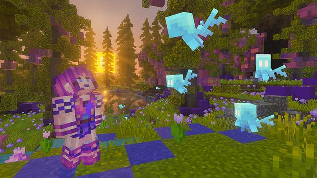 Screenshot of the Minecraft Bedrock Marketplace product Wonderland Rainbow created by GoE-Craft.