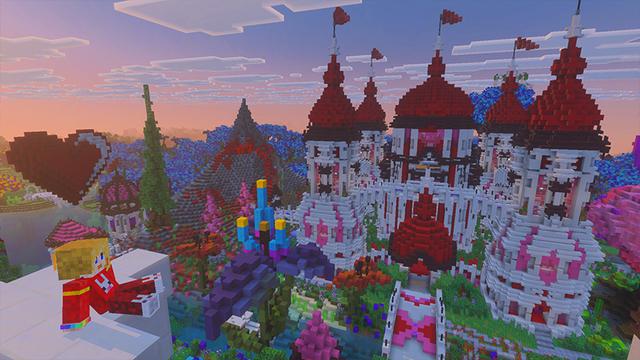 Screenshot of the Minecraft Bedrock Marketplace product Wonderland Rainbow created by GoE-Craft.