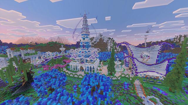 Screenshot of the Minecraft Bedrock Marketplace product Wonderland Rainbow created by GoE-Craft.