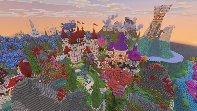 Screenshot of the Minecraft Bedrock Marketplace product Wonderland Rainbow created by GoE-Craft.