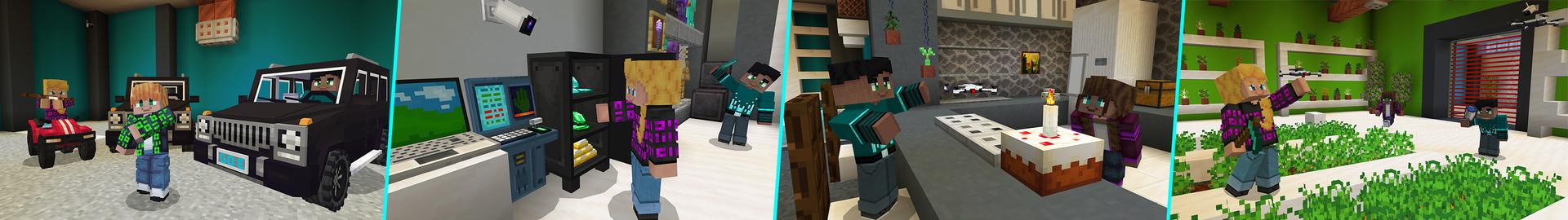 Panorama of the Minecraft Bedrock Marketplace product World's Safest Vault created by GoE-Craft.
