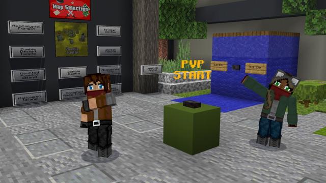 Screenshot of the Minecraft Bedrock Marketplace product ZOMBIE BEDWARS! created by GoE-Craft.