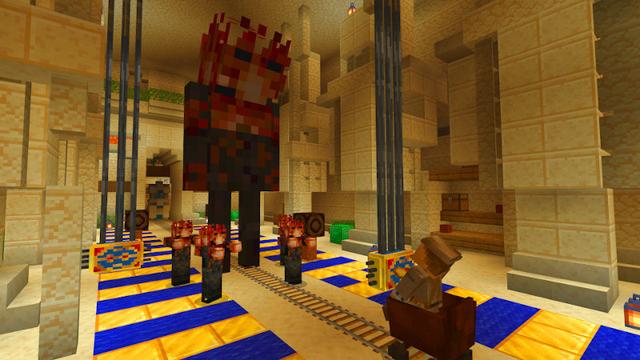 Screenshot of the Minecraft Bedrock Marketplace product Zombie Cart: Pharaoh's Revenge created by GoE-Craft.